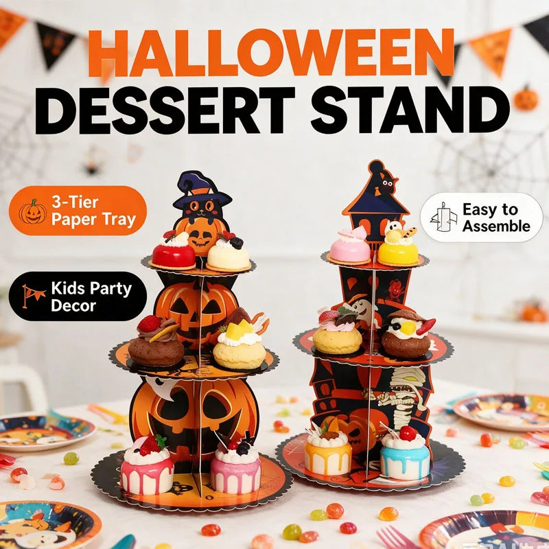 Halloween Ghost Cake Stand & Dessert Tray | Party Centerpiece Party Dessert Stand Babs