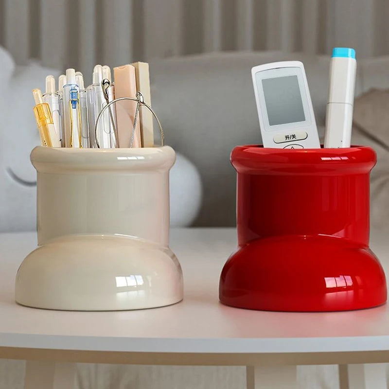 Christmas Red Boots Pen Holder & Multi-Use Desk Organizer Desk Organizer Babs