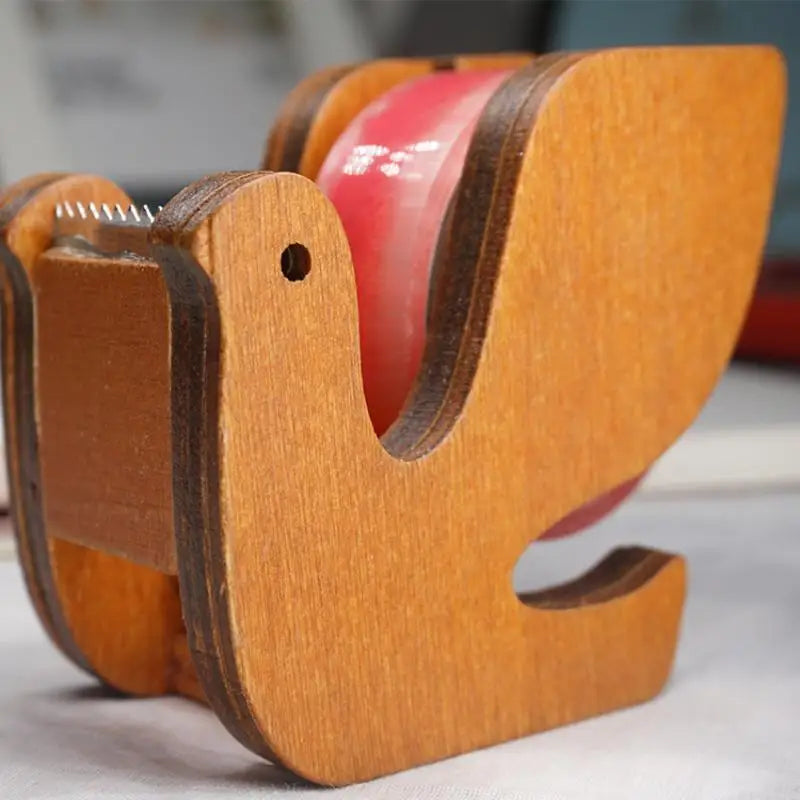 Wooden Animal Tape Dispenser – Squirrel & Whale Desk Design Tape Dispenser Babs D