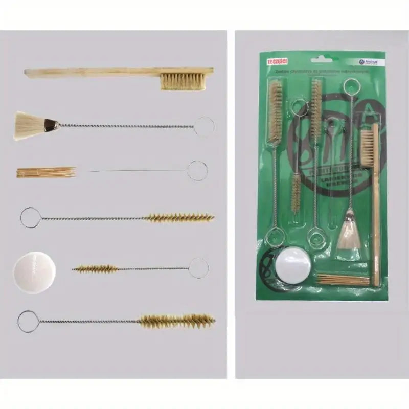 12-Piece Gun Cleaning Kit – Brass Wire & Bristle Brushes Gun Cleaning Kit Babs