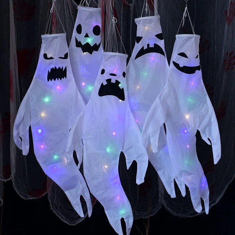 Halloween LED Glowing Ghost Hanging Decoration 130cm Halloween Hanging Decoration Babs