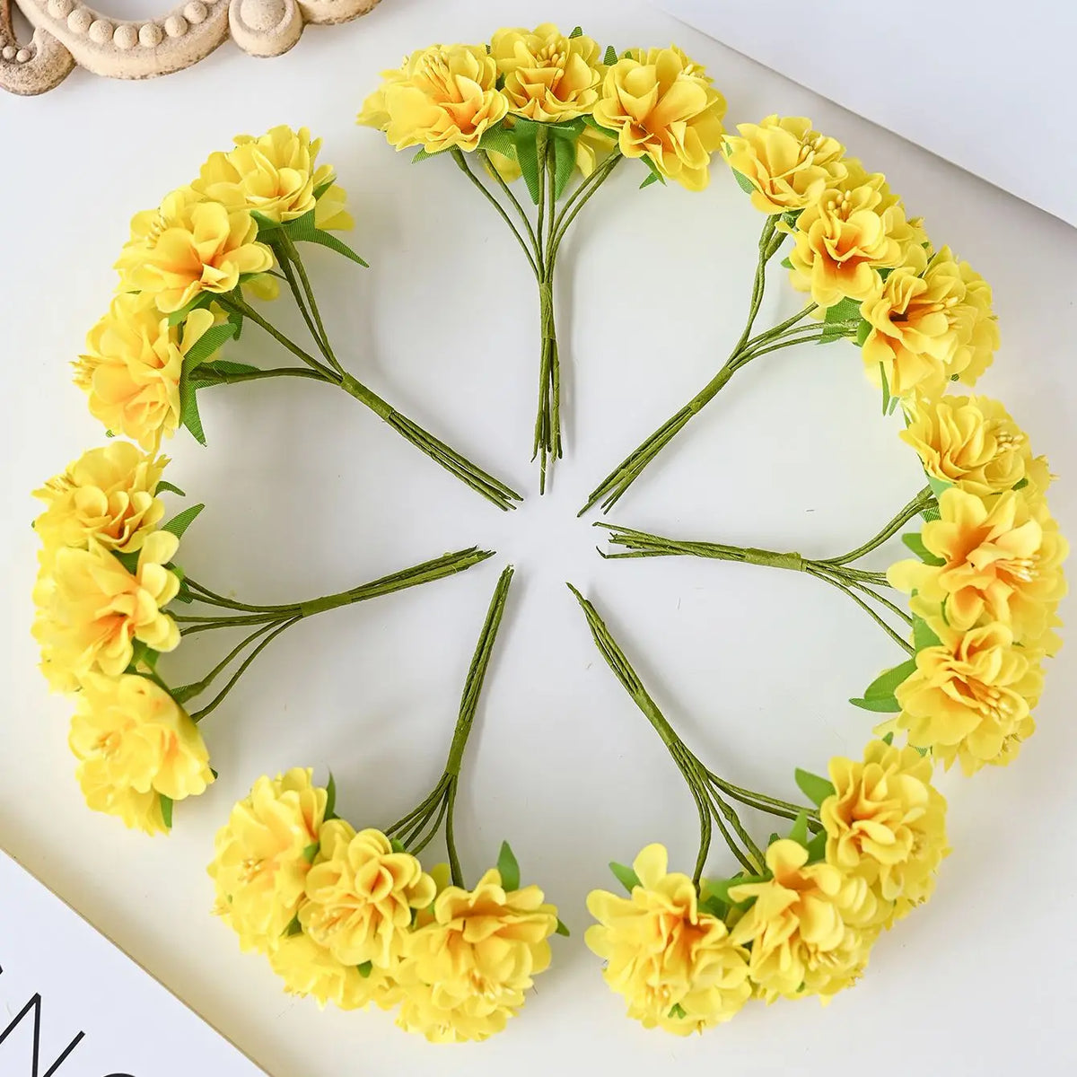 Artificial Silk Carnation Bouquet for Wedding & DIY Décor Artificial Flower Bouquet Babs