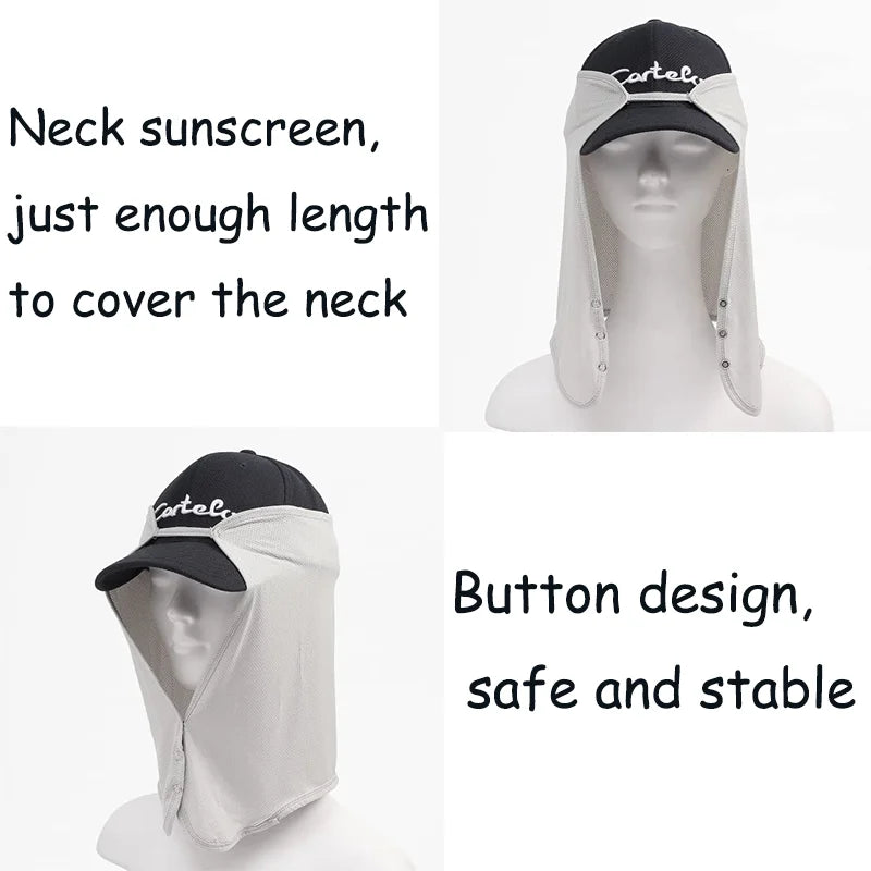 UPF 50+ Outdoor Face & Neck Sun Cover – Quick-Dry Cycling Veil Outdoor Sun Veil Babs