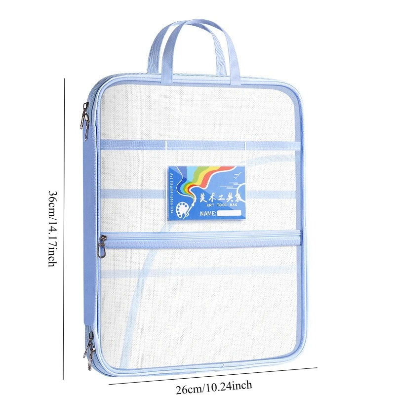 A4 Waterproof Document Bag Multi-Layer Zipper File Pouch Document File Bag Babs