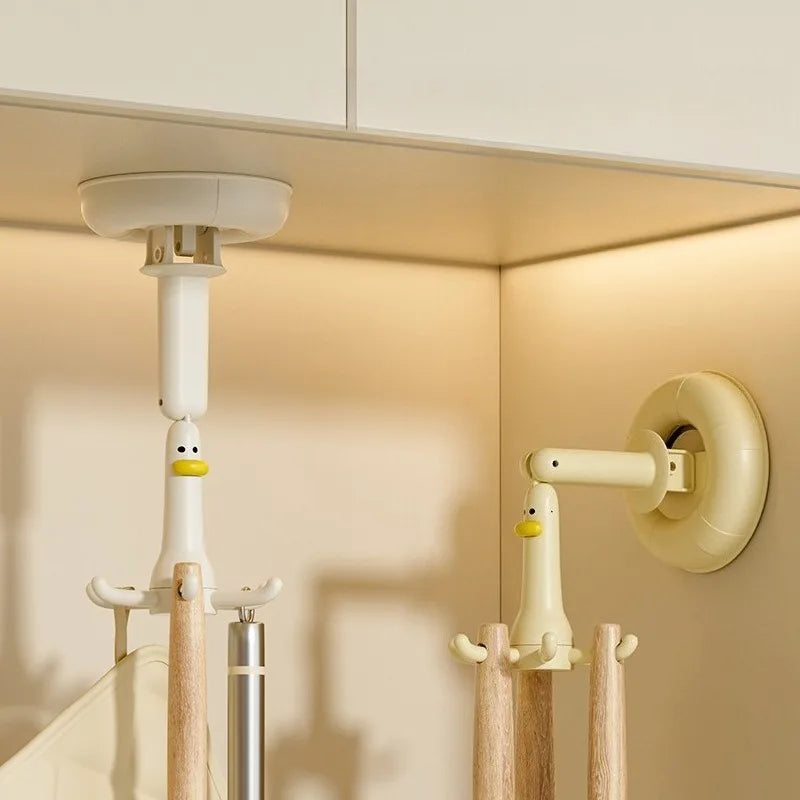 Duck Suction Cup Rotating Hook – No-Drill Kitchen Storage Rack Suction Cup Hook Babs