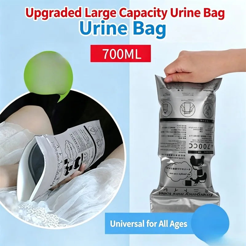 10-Pack Disposable Emergency Urine Bags for Travel & Camping Emergency Urine Bag Babs
