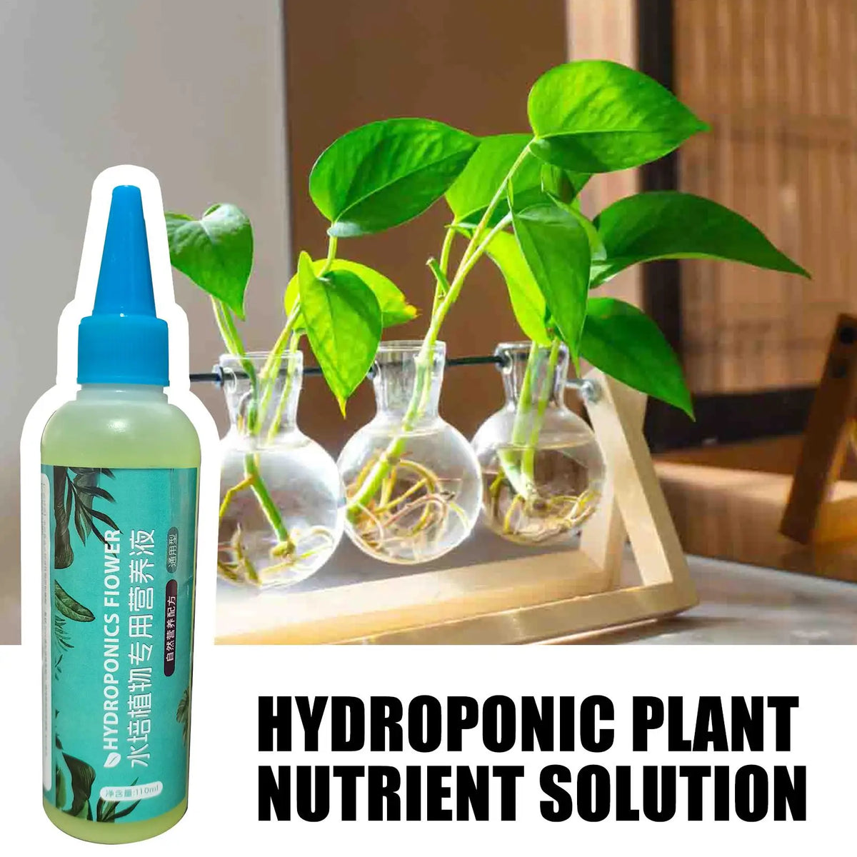 Hydroponic Plant Food 110ml – All-Purpose Liquid Nutrients Liquid Plant Fertilizer Babs