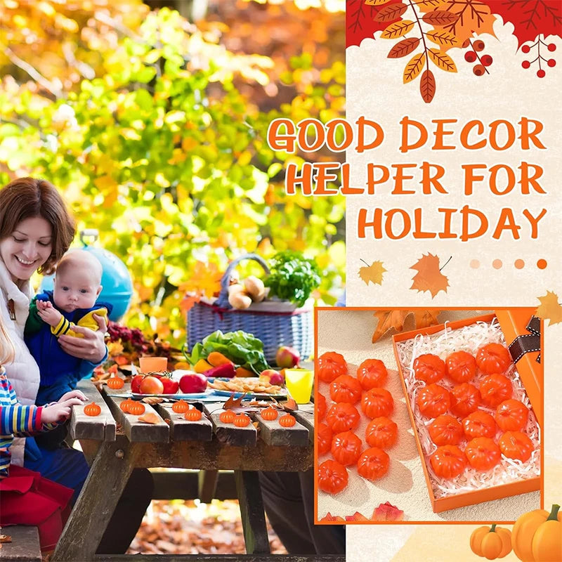 Mini Artificial Pumpkins 10/20 Pcs – Fall & Halloween Decor Artificial Pumpkin Decor Babs