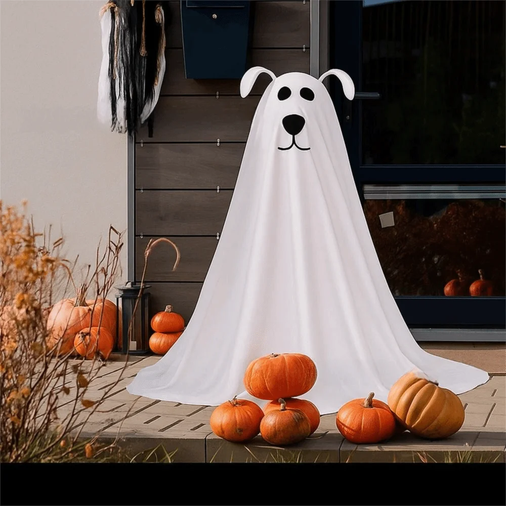 Ghost Dog Halloween LED Ornament | Remote Control Yard Decor Halloween LED Ornament Babs