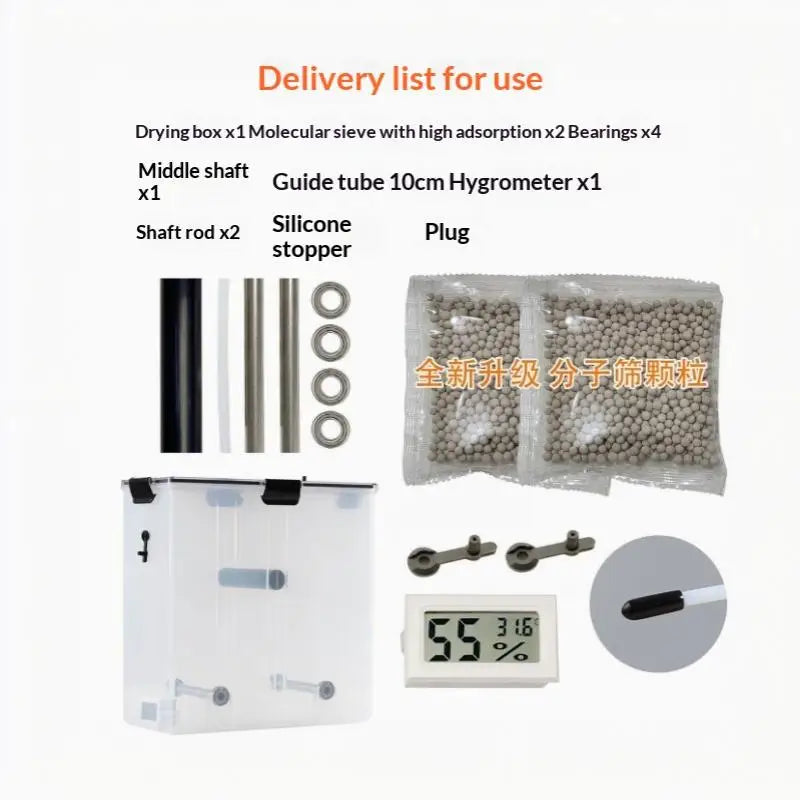 HUXUAN 3D Filament Dryer Box – Airtight Moisture-Proof Storage Filament Dryer Box Babs
