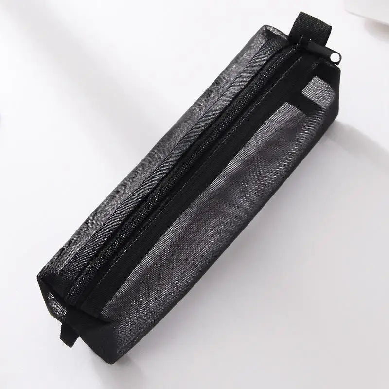 HUXUAN Mesh Pencil Case Transparent Pouch School & Office Mesh Pencil Case Babs A1