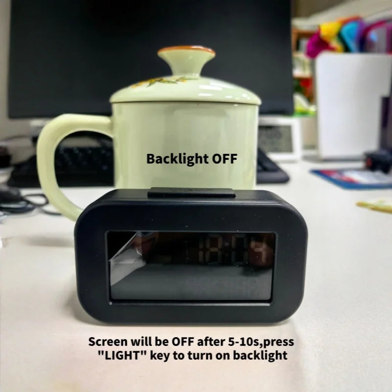 Mini Digital Alarm Clock – Temp, Humidity & LED Backlight Digital Alarm Clock Babs