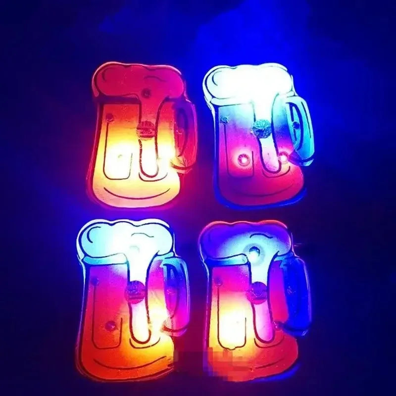 50pcs LED Light-Up Heart Brooch Pins – Glowing Party Badges LED Brooch Pins Babs