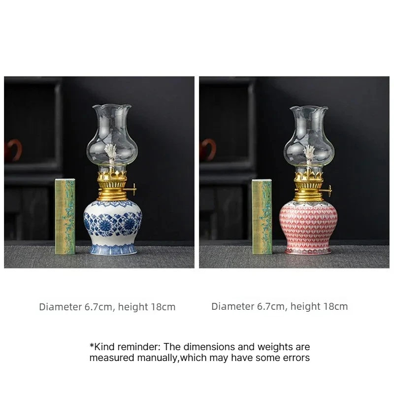 Ceramic Retro Oil Butter Lamp – Buddha & Tea Room Décor Light Decorative Oil Lamp Babs