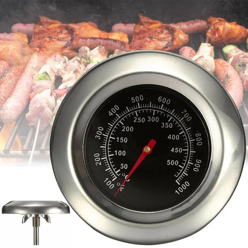 Stainless Steel BBQ Grill Thermometer with Food Probe | Babs Grill Thermometer Babs