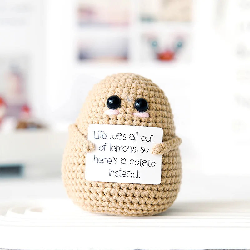 Positive Potato Crochet Kit – Quirky DIY Ornament Gift Crochet Craft Kit Babs Potato L