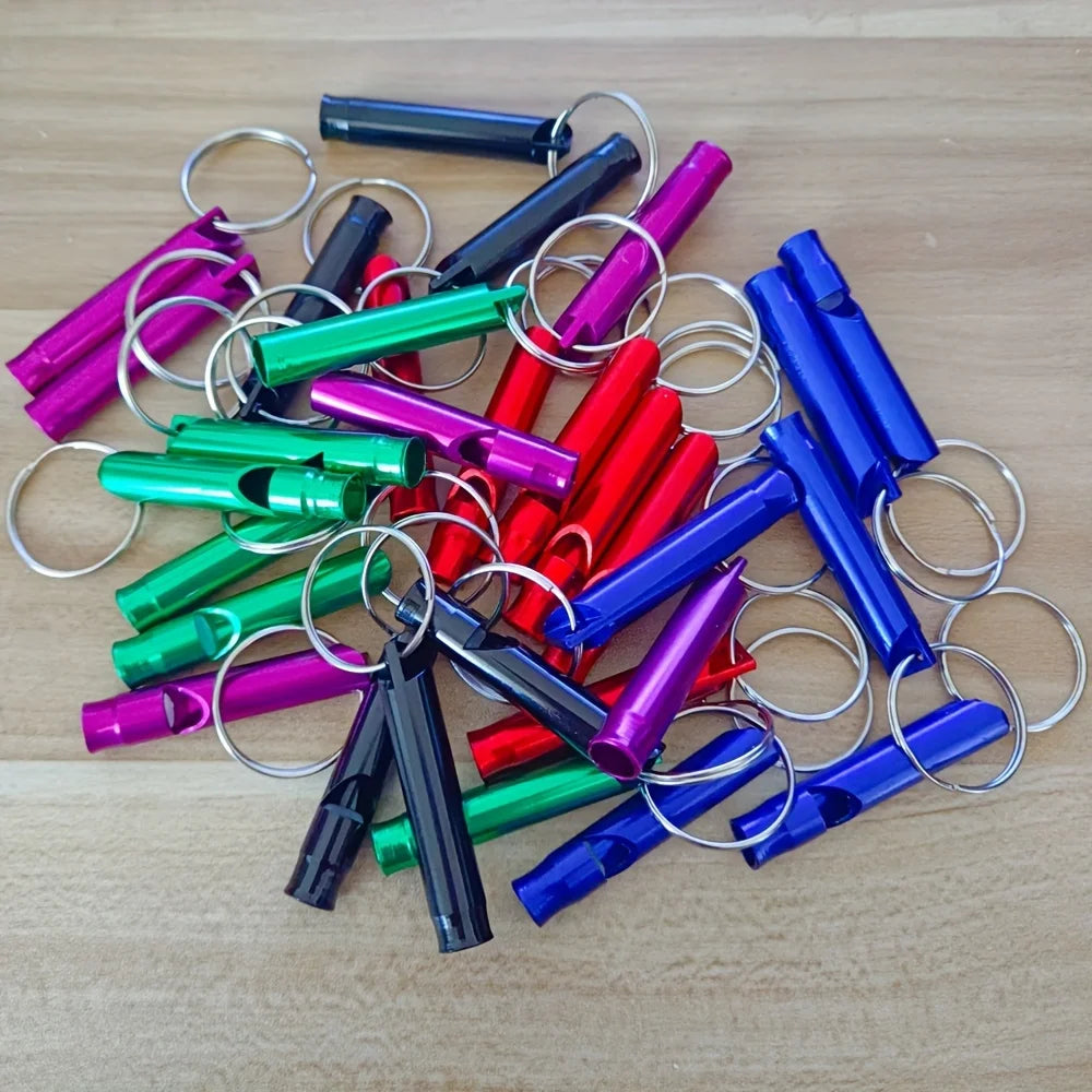 30-Pack Colored Emergency Whistles with Keychain – Outdoor Emergency Safety Whistle Babs