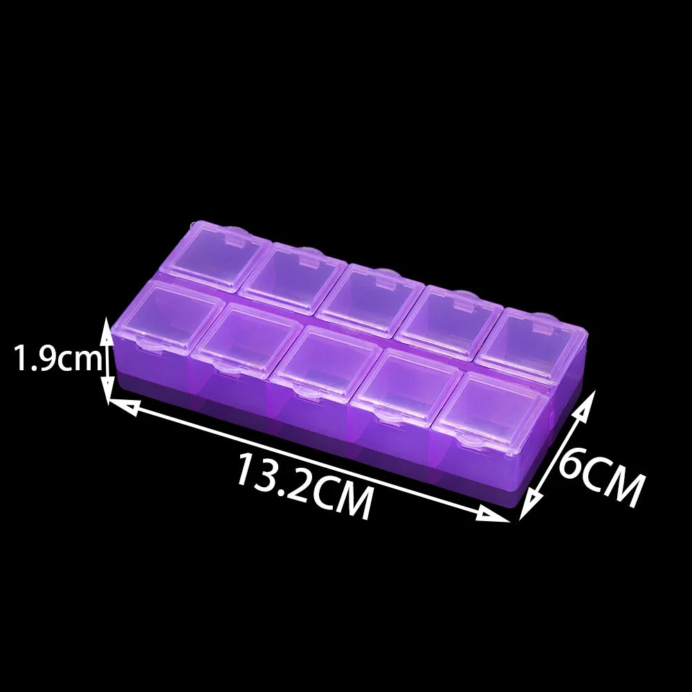 10-Grid Jewelry Organizer Box – Beads & Craft Storage Case Jewelry Storage Box Babs