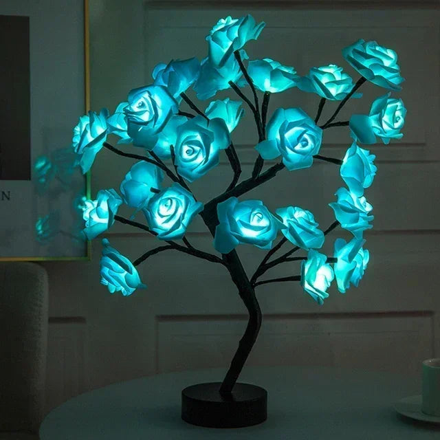 LED Rose Tree Night Light USB Table Lamp – Home & Event Decor LED Night Light Babs