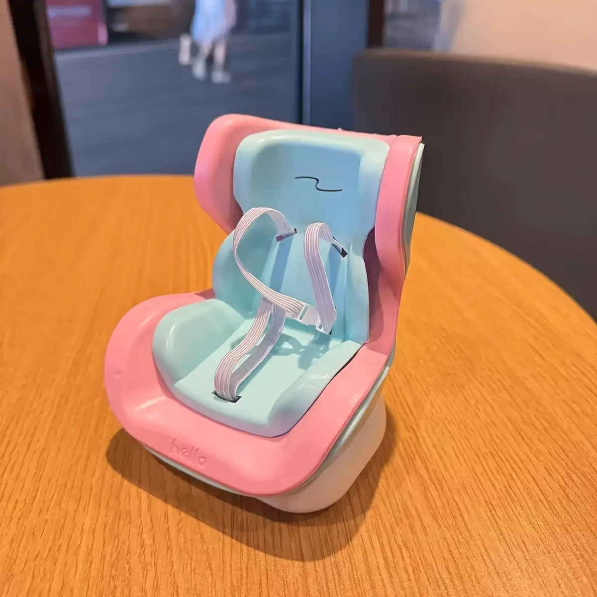 Mini Doll Car Seat Holder 17–20cm | LABUBU Compatible Doll Car Seat Babs Pink