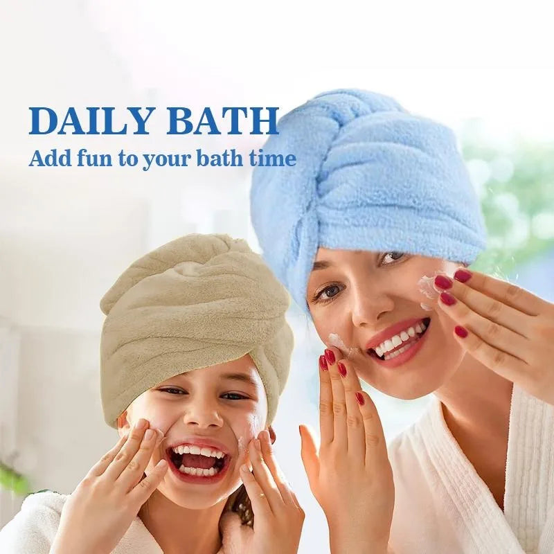 Microfiber Hair Towel Wrap – Quick Dry Turban Cap for Women Hair Drying Turban Babs