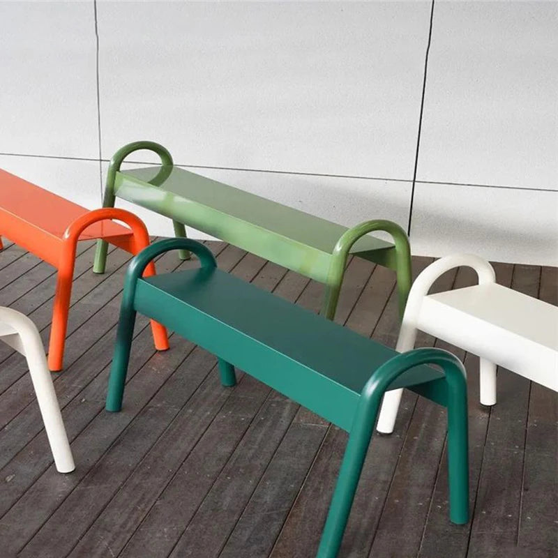 Modern Metal Footstool Bench – Indoor & Outdoor Low Stool Metal Footstool Bench Babs
