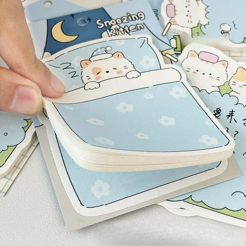 Cute Cat Shaped Sticky Notes – Fun Memo Pads, 30 Sheets Shaped Sticky Notes Babs