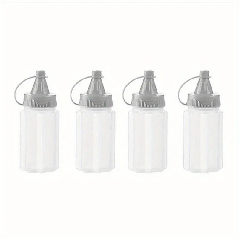 Mini Condiment Squeeze Bottles & Portable Spice Jars with Lid Condiment Squeeze Bottles Babs Grey-4pcs