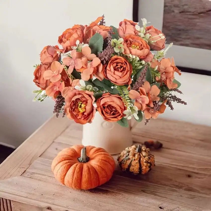 Artificial Silk Hydrangea Peony Flower Bundle – Wedding & Home Decor Artificial Flower Bundle Babs