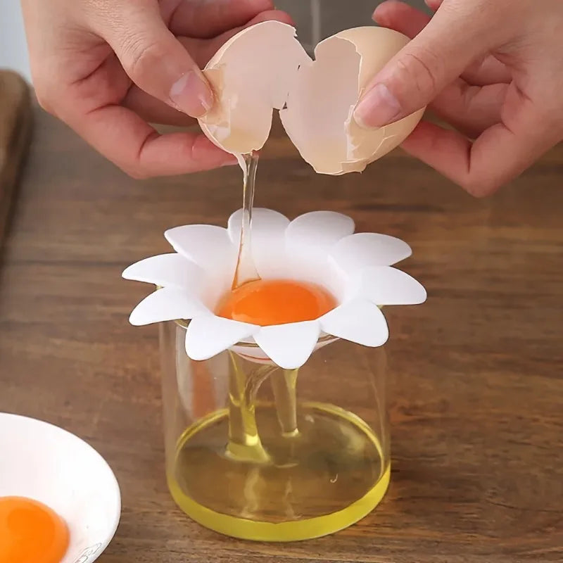 Flower Egg Yolk & White Separator – Fun Kitchen Tool Egg Separator Tool Babs