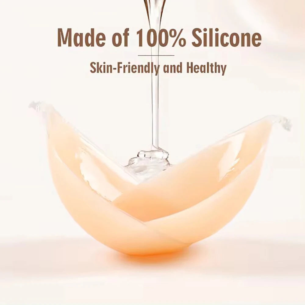 Strapless Sticky Bra Silicone Nipple Cover – Invisible Reusable Adhesive Silicone Bra Babs