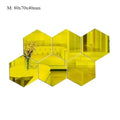 24pcs Hexagon Acrylic Mirror Wall Stickers 3D Mosaic Decal Mirror Wall Stickers Babs M Gold 6pcs