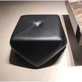 Octagonal Leather Ottoman Stool – Modern Luxury Living Room Seat Ottoman Stool Babs Small-Black