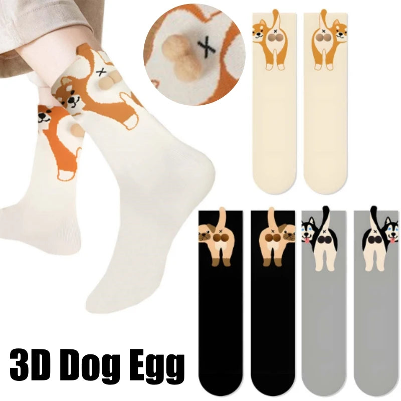 3D Dog Novelty Socks – Cute Animal Socks for Pet Lovers Novelty Animal Socks Babs
