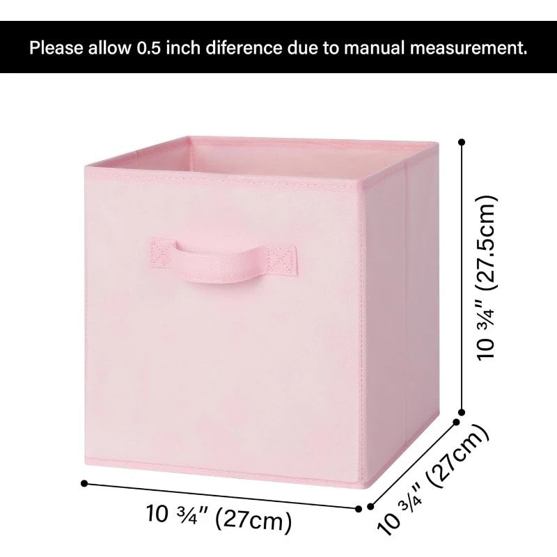 Foldable Fabric Cube Storage Bins with Handles – Organizer Cube Storage Bins Babs