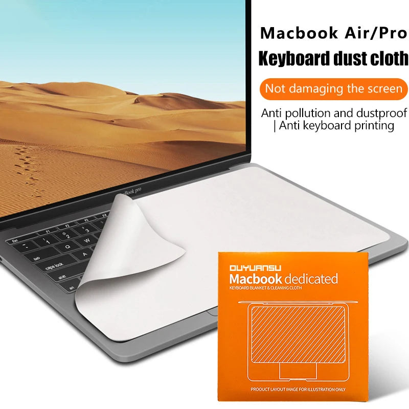MacBook Pro 13/15/16" Microfiber Keyboard Blanket & Cleaning Cloth Laptop Keyboard Blanket Babs