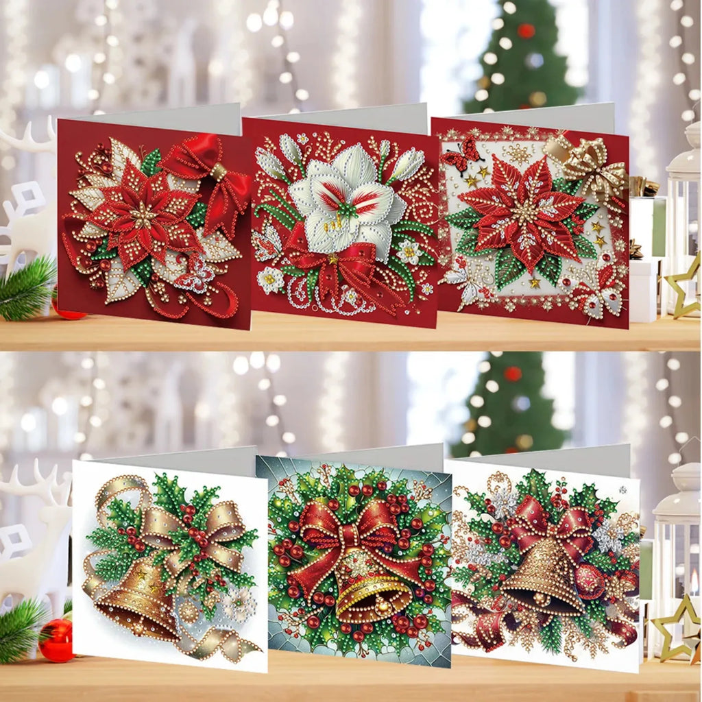 5D DIY Diamond Art Painting Greeting Card Set – 6 Pack DIY Greeting Card Kit Babs As shown One Size