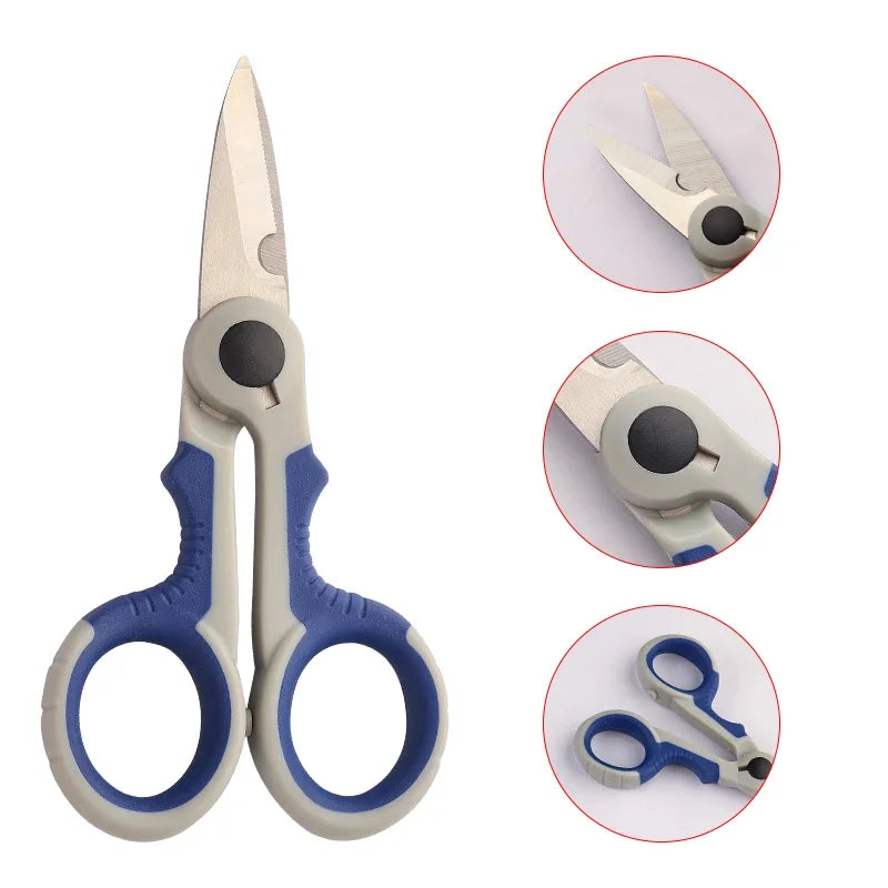 Stainless Steel Serrated Scissors – Fishing Line & Wire Cutter Multifunctional Scissors Babs