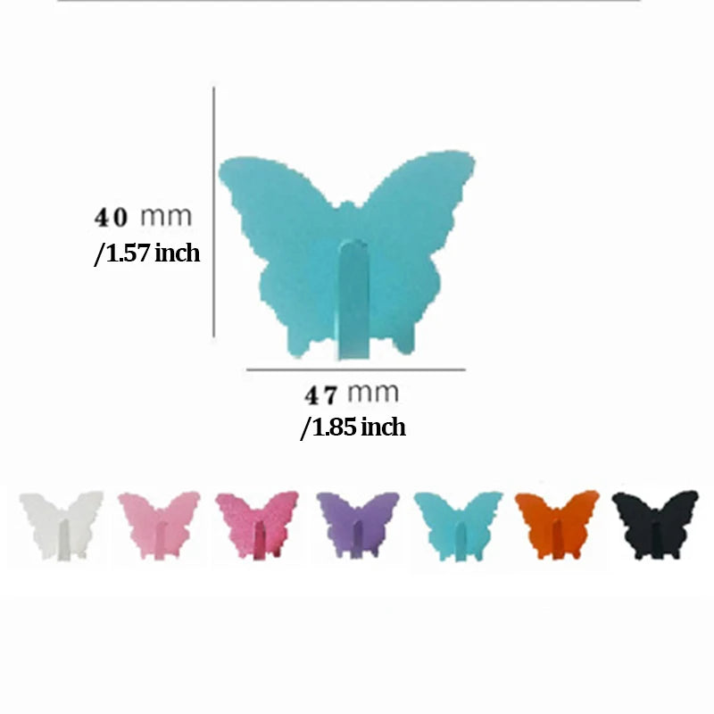 3-Pack Stainless Steel Butterfly Hooks – No-Drill Adhesive Wall Hooks Adhesive Wall Hooks Babs