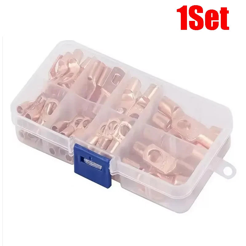 60Pcs Tinned Copper Crimp Ring Terminal Connectors – DIY & Auto Crimp Wire Terminals Babs 1Set
