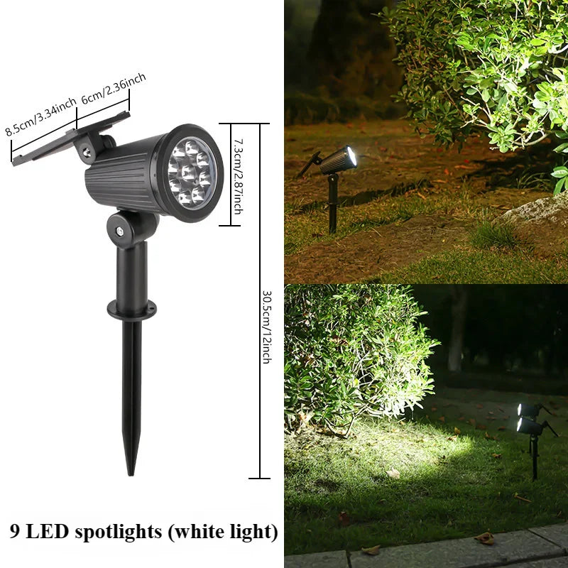 Solar LED Spotlight – Waterproof Outdoor Garden Landscape Light Solar Garden Spotlight Babs White