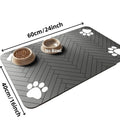 Absorbent Pet Feeding Mat – Non-Slip Waterproof Food Bowl Mat Pet Feeding Mat Babs 40X60cm Black