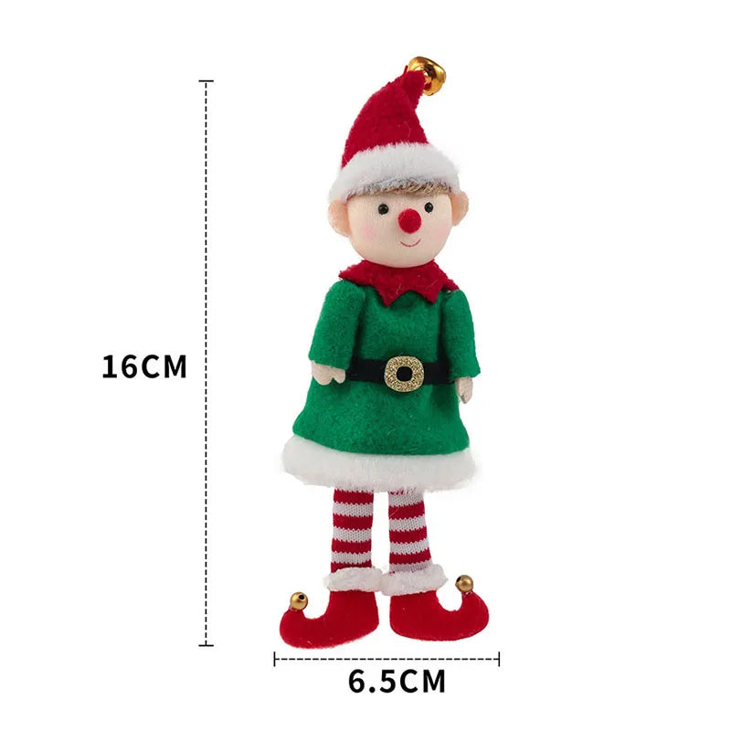 Christmas Elf Doll Ornament – Xmas Tree Hanging Pendant Christmas Tree Ornament Babs B