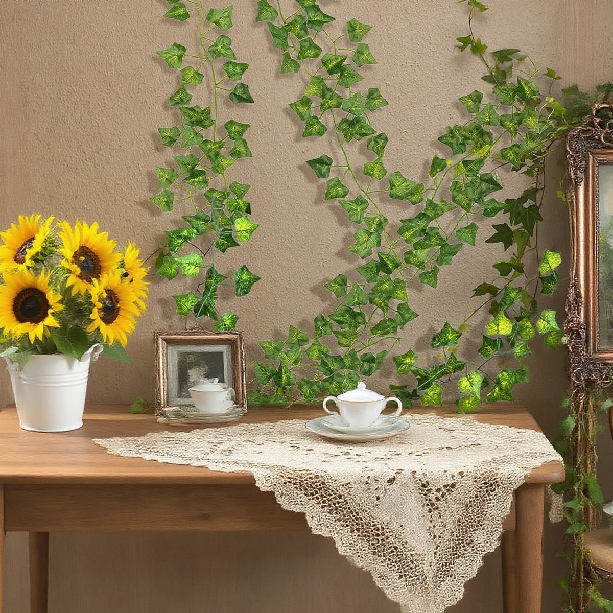 2M Artificial Green Dill Leaf Vine – Wedding & Home Décor Artificial Hanging Vine Babs