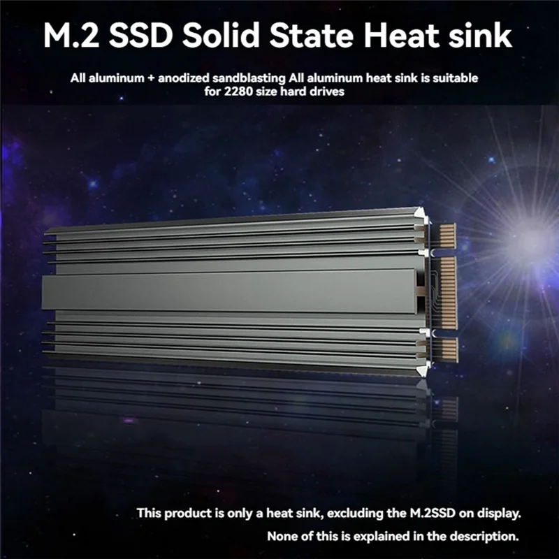 M.2 2280 NVMe SSD Heatsink – Aluminum Passive Cooler SSD Heatsink Babs