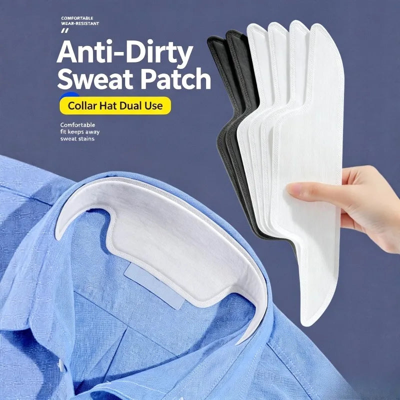 10-Pack Disposable Collar Sweat Pads – Shirt & Hat Protector Collar Sweat Pads Babs