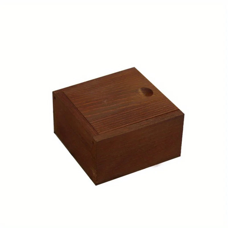 Pine Wood Sliding Lid Box – Soap, Gift & Earphone Storage Wooden Gift Box Babs Brown