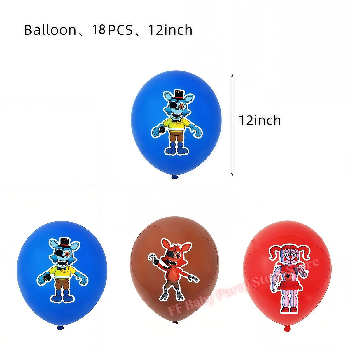Five Nights Bear Birthday Party Decorations Set for Kids