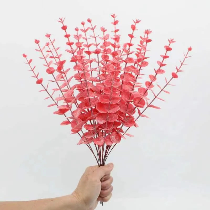 Artificial Eucalyptus Stems Faux Greenery for Wedding & Décor Artificial Greenery Stems Babs color 10 30 pcs