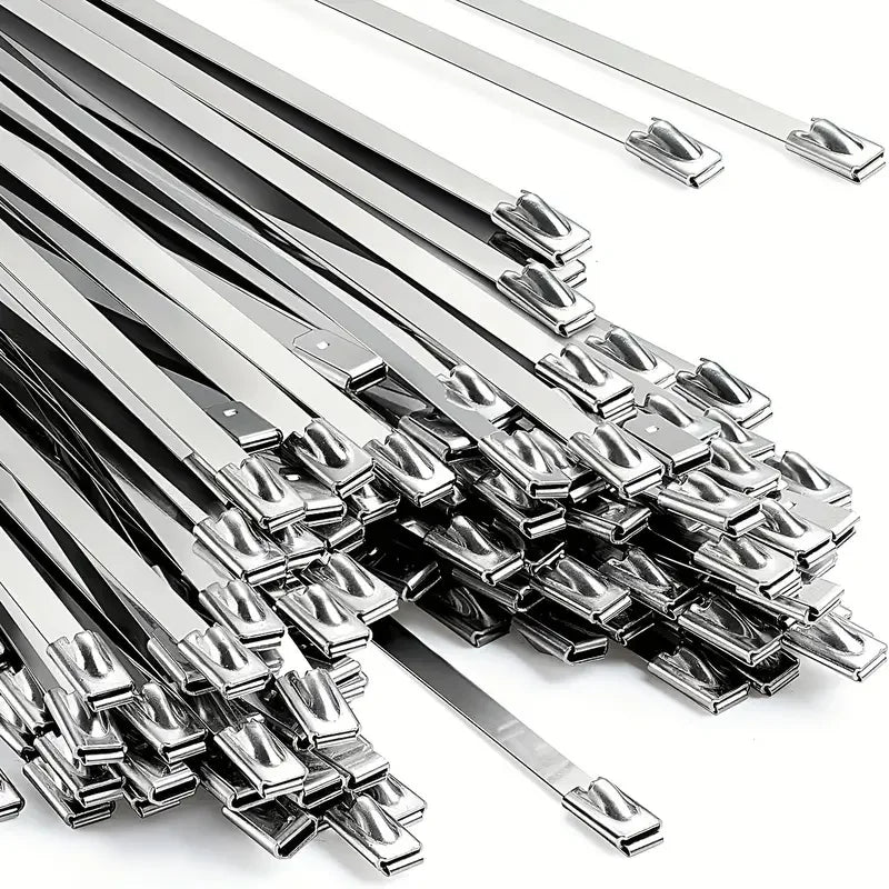 Heavy Duty Stainless Steel Zip Ties – Self-Locking Cable Straps Metal Cable Ties Babs